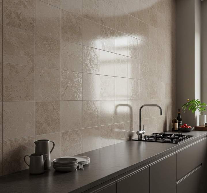 Céramique murale et dosseret pour cuisine